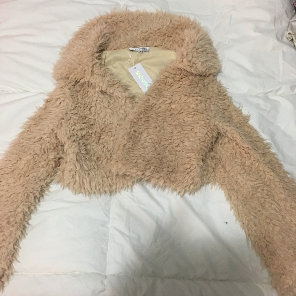 Showpo cropped fuzzy jacket
